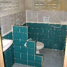 basic, but private shower and toilet are en-suite