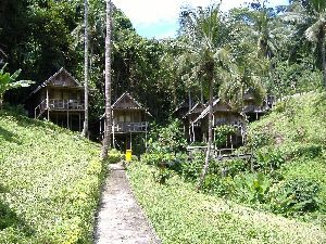 Hillside bungalows on stilts providing the best Sea View