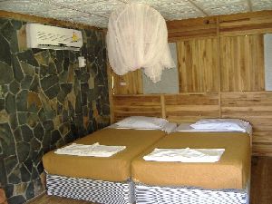 Comfortable Twin Beds, Air Conditioner and a mosquito net
